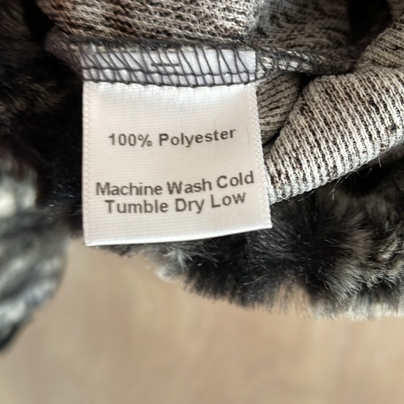 VINE STREET “Melange” Faux Fur Brown Cream Black Vest Sz: M - Picture 13 of 14